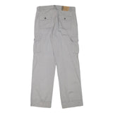 BIAGGINI Mens Cotton Blend Grey Regular Straight Cargo Trousers W32 L32 Casual