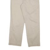 NAUTICA Mens Regular Fit Beige Cotton Blend Zip Trousers W34 L30 Classic Casual