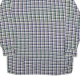 CONDOR Mens Blue Green Check Shirt L Cotton Blend Casual Long Sleeve