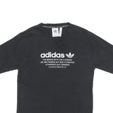 ADIDAS Mens Black Graphic T-Shirt XS Short Sleeve Crew Neck Cotton Blend