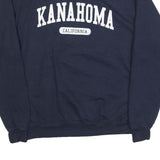 CHAMPION Mens Navy Blue Kanahoma California Crew Neck L Sweatshirt Cotton Blend