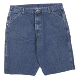WRANGLER Mens Denim Blue Relaxed Casual Shorts L W36 Cotton Blend Workwear