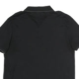 CALVIN KLEIN Mens Black Short Sleeve Plain XL Polo Shirt Cotton CK Logo