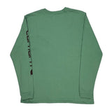 Carhartt Long Sleeve T-Shirt - Large Green Cotton