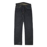 LEVI'S 501 Mens Jeans Blue Regular Straight Denim Dark W32 L33 Button Closure