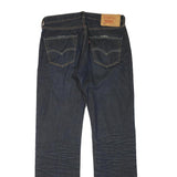 LEVI'S 501 Mens Jeans Blue Regular Straight Denim Dark W32 L33 Button Closure