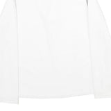 Womens White Plain Pullover Jumper Crew Neck Basic Knit S Polyester Comfortable