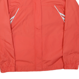 ADIDAS Womens Red Lightweight Sports Jacket L Polyester Plain Zip Activewear