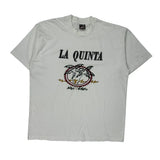 La Quinta Fruit Of The Loom Graphic T-Shirt - XL White Cotton Blend