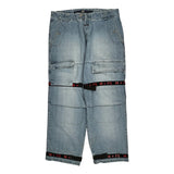 Francois Girbaud Cargo Trousers - 41W 22L Light Wash Denim