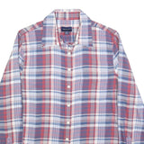 GANT Womens Red & Blue Check Shirt UK 12 Classic Cotton Blend Button Up