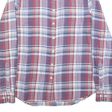 GANT Womens Red & Blue Check Shirt UK 12 Classic Cotton Blend Button Up