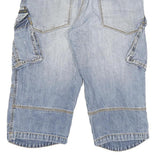 TOM TOMPSON Mens Shorts Blue Cargo L W30 Zip Pockets Cotton Blend Relaxed