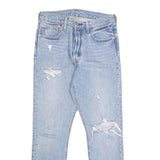 LEVI'S 501S Womens Jeans Blue Slim Skinny Denim Light W27 L28 Distressed Style