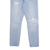 LEVI'S 501S Womens Jeans Blue Slim Skinny Denim Light W27 L28 Distressed Style