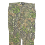 NOMAD Mens Cotton Blend Green & Brown Camouflage Regular Cargo Trousers W38 L30