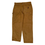 Carhartt Carpenter Trousers - 34W 30L Brown Cotton