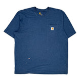 Carhartt T-Shirt - XL Blue Cotton