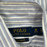 Polo By Ralph Lauren Striped Shirt - Medium Blue Cotton