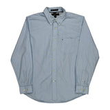 Graduate End-On-End Tommy Hilfiger Shirt - Large Blue Cotton