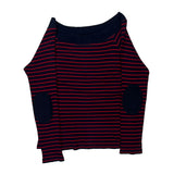 Ralph Lauren Striped Jumper - Large Red Cotton
