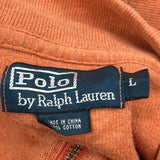 Polo By Ralph Lauren 1/4 Zip - Large Orange Cotton