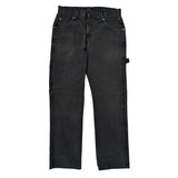Dickies Carpenter Trousers - 30W 32L Black Cotton