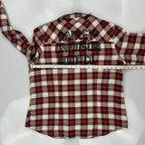 Harley Davidson Checked Flannel Shirt - Large Brown Cotton