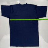 90S Blank Unbranded T-Shirt - Small Navy Cotton