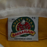Barbarian Striped Rugby Shirt - XL Yellow Cotton