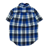 Age 10-12 Ralph Lauren Checked Short Sleeve Shirt - Medium Blue Cotton