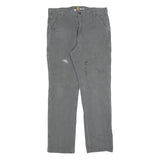 CARHARTT Mens Cotton Blend Grey Relaxed Straight Trousers W36 L34 Workwear