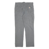 CARHARTT Mens Cotton Blend Grey Relaxed Straight Trousers W36 L34 Workwear
