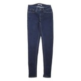 LEVI'S Womens Jeans Blue Slim Skinny Denim Medium W24 L26 Zip Cotton Blend