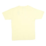 HANES Mens Cream Henley T-Shirt XL Short Sleeve Cotton Blend Flag Graphic