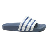 ADIDAS Adilette Mens Blue White Slider Footwear Polyester UK 10 Comfort Casual