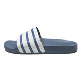 ADIDAS Adilette Mens Blue White Slider Footwear Polyester UK 10 Comfort Casual