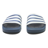 ADIDAS Adilette Mens Blue White Slider Footwear Polyester UK 10 Comfort Casual