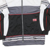 SALLER Mens White & Black Basketball Zip Polyester Blend Jacket S Sportswear