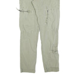 NAPAPIJRI Mens Regular Fit Beige Cotton Blend Cargo Trousers W30 L32 Utility Zip