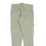 NAPAPIJRI Mens Regular Fit Beige Cotton Blend Cargo Trousers W30 L32 Utility Zip