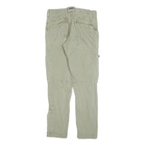 NAPAPIJRI Mens Regular Fit Beige Cotton Blend Cargo Trousers W30 L32 Utility Zip