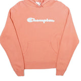 CHAMPION REVERSE WEAVE Womens Peach Hoodie M Cotton Blend Casual Pullover