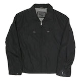 GUESS Mens Black Zip Jacket XL Polyester Blend Plain Minimalist Casual Outerwear