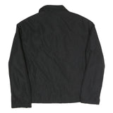 GUESS Mens Black Zip Jacket XL Polyester Blend Plain Minimalist Casual Outerwear