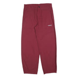 FREDDY Mens Cotton Blend Red Relaxed Trousers W32 L30 Casual Zip Closure