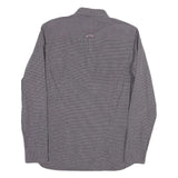 TOMMY HILFIGER Mens Grey Check Shirt S Hilfiger Denim Button Down Collar