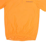 MUDDYFOX Mens Orange Cycling T-Shirt S Short Sleeve 1/4 Zip Lightweight Sports
