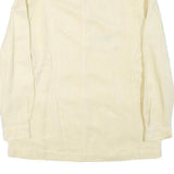 HILTON Womens Cream Linen Blend Jacket M Button Closure Classic Plain Light