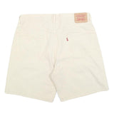 LEVI'S Mens Shorts Cream Casual Cotton Blend L W36 Classic Fit Summer